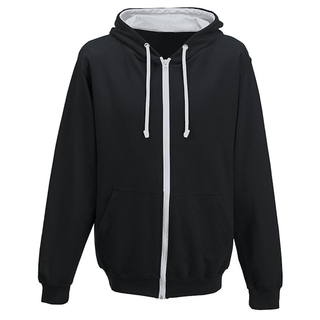 Branded Contrasting Zoodies Jet Black/Heather Grey