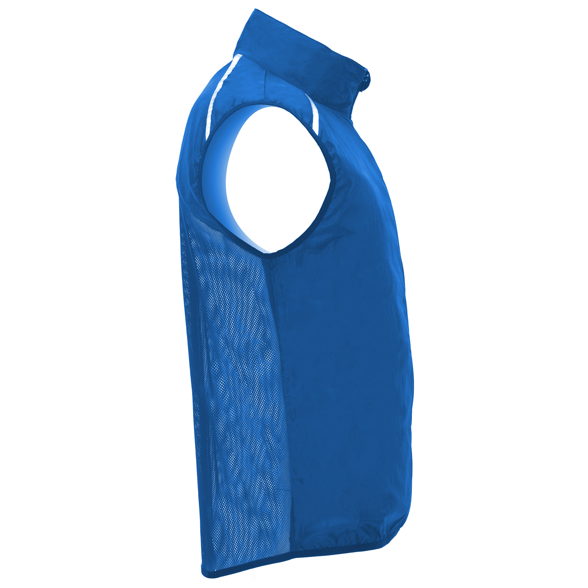 Custom Branded Hi-Viz Windproof Run Gilet Vests Blue