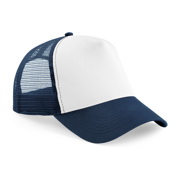 Custom Branded Trucker Caps Navy-White