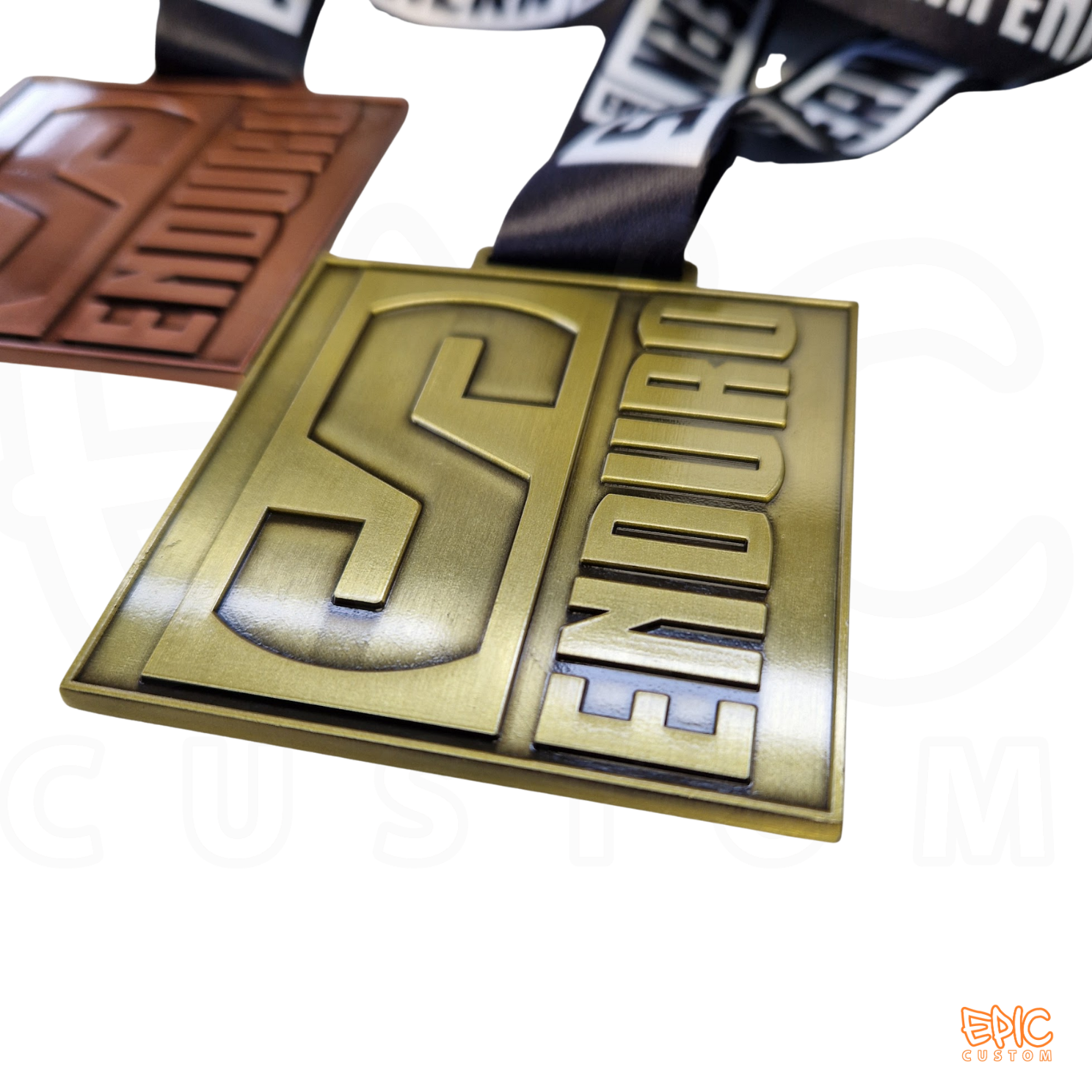 Custom bronze sports medal produced for event awards
