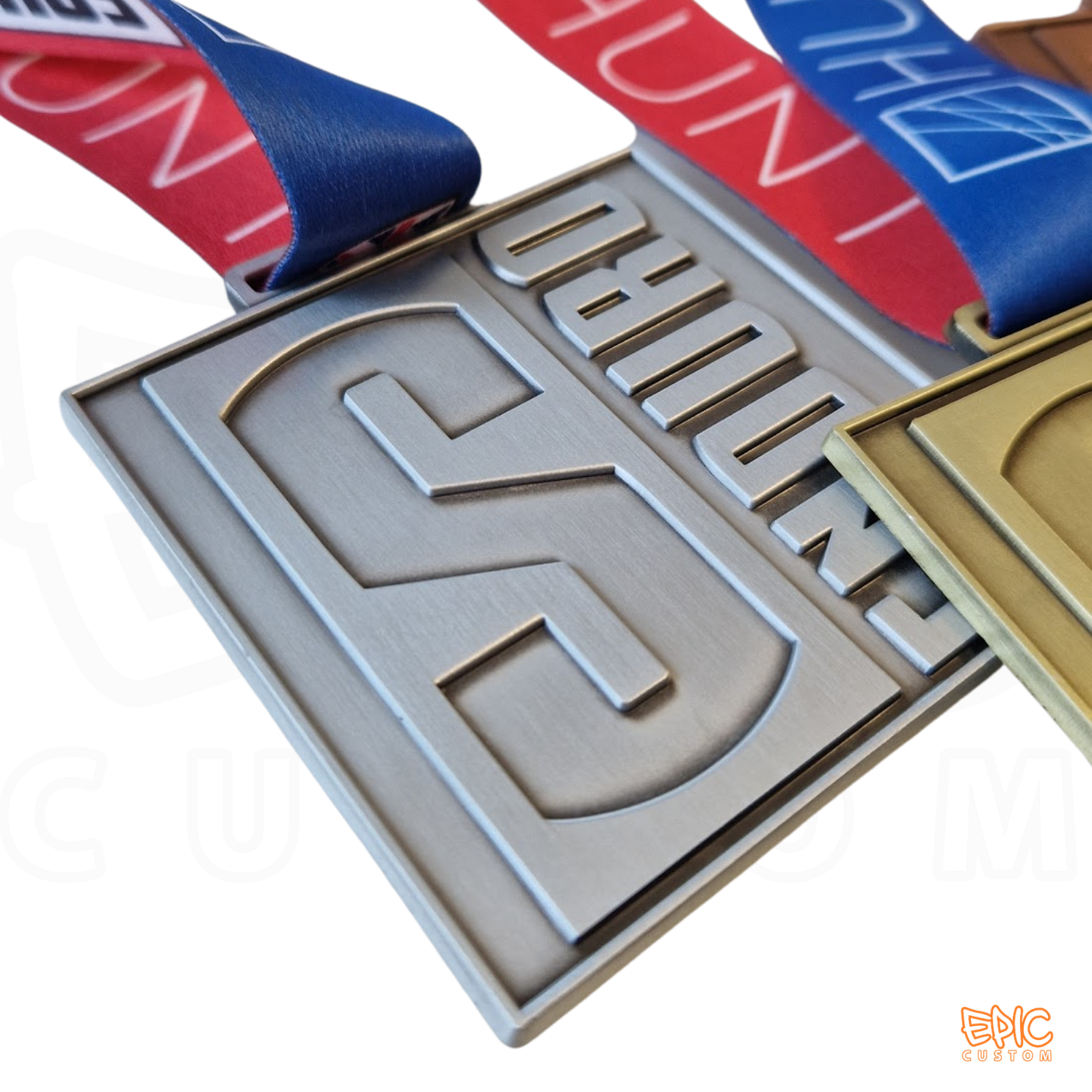 Custom silver sports medal produced for sporting events