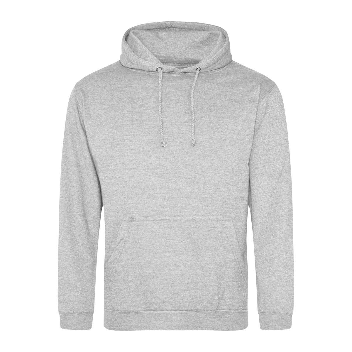 Heather Grey Branded Classic College Hoodies