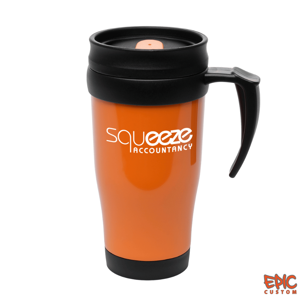 Epic Vibe Custom Branded Travel Mugs Orange