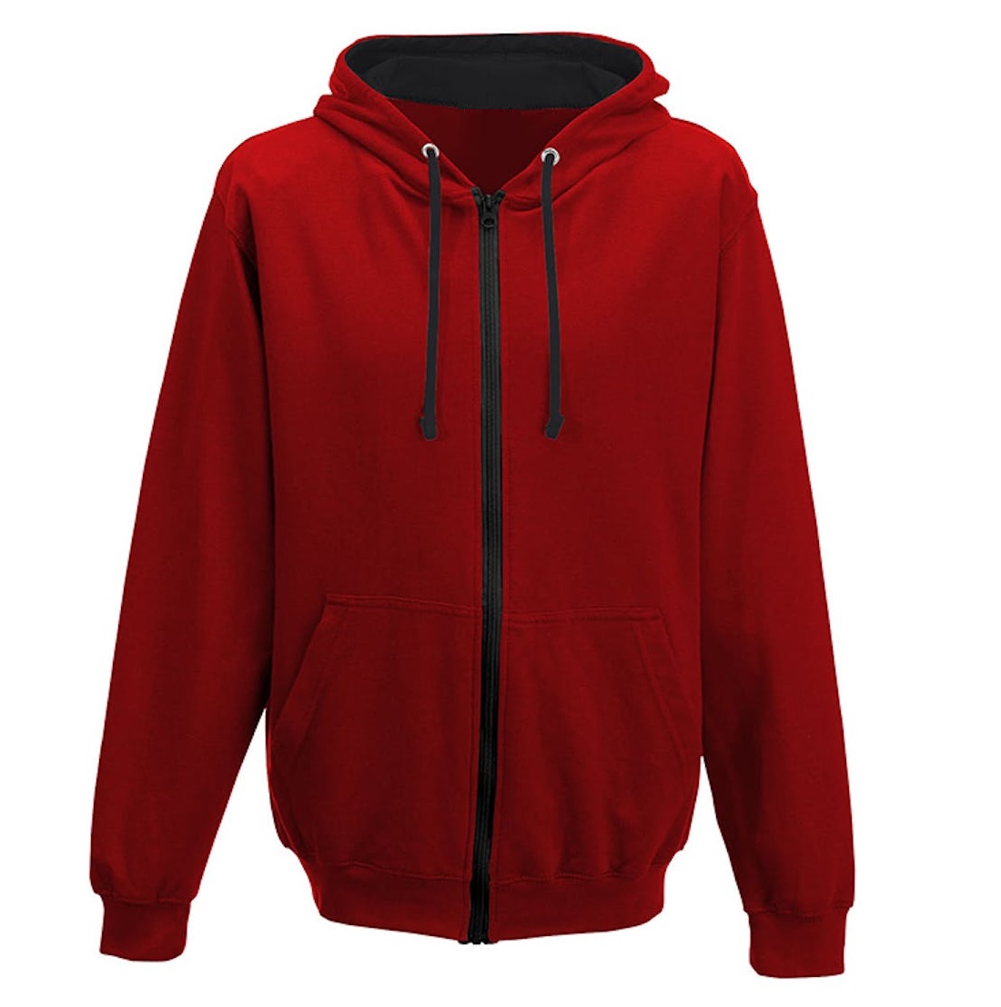 Branded Contrasting Zoodies Fire Red/Jet Black