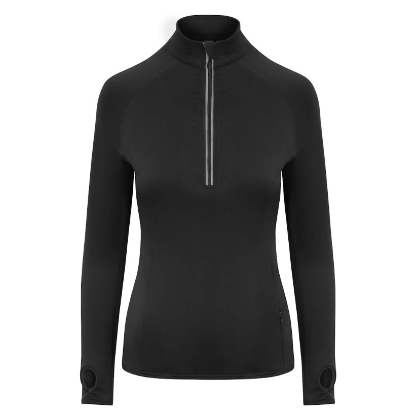 Custom Printed COOL Reflect FLEX Half-Zip Sweats Jet Black