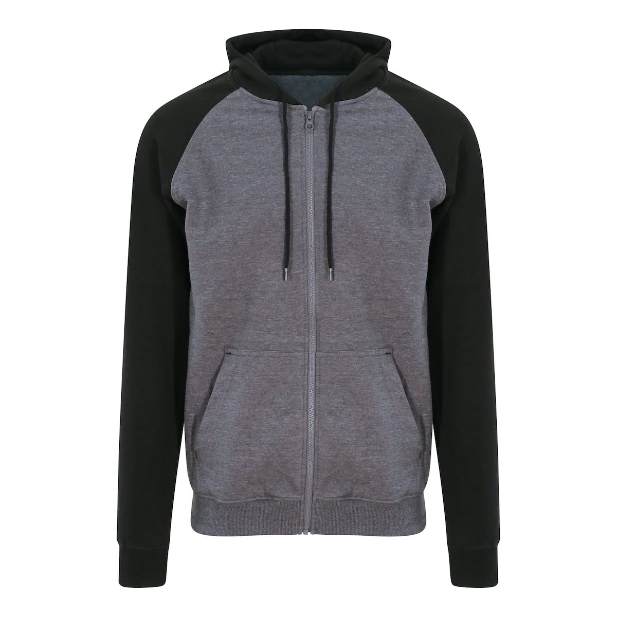Printed Baseball Zoodies Charcoal & Jet Black