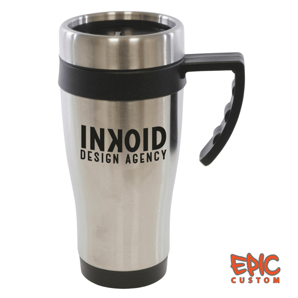 Epic Origins Stainless Steel Travel Mugs BLACK - Custom Printed