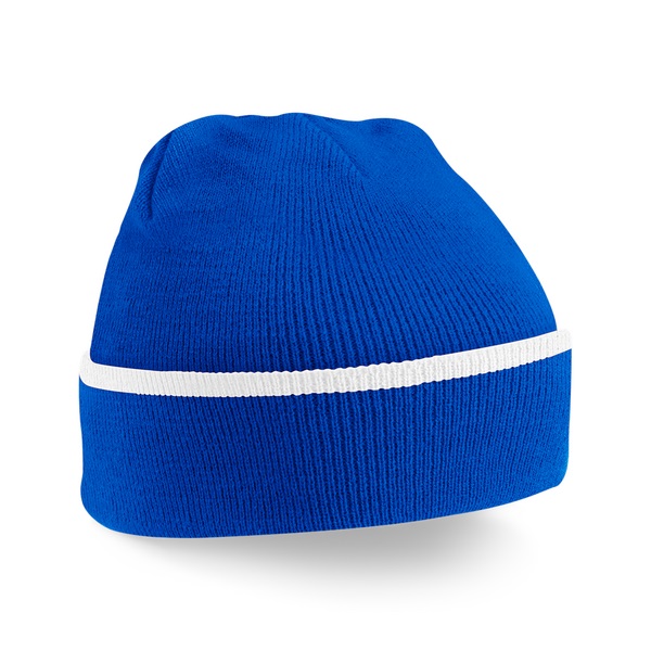 Custom Branded Teamwear Beanies Bright Royal-White