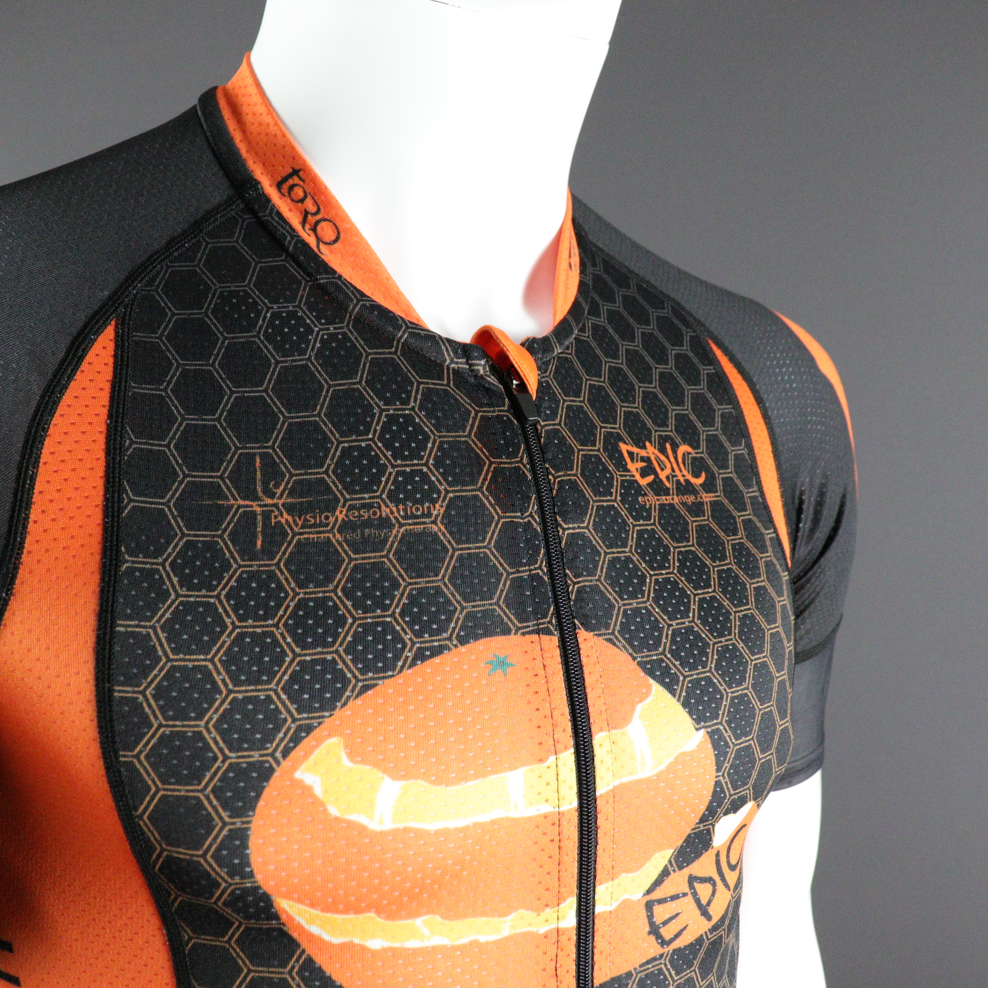 Custom Short Sleeved Tri Tops - Chin Guard Zip