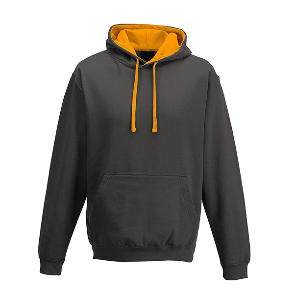 Printed Hoodies Charcoal/Orange Crush