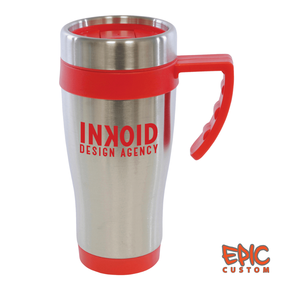 Epic Origins Stainless Steel Travel Mugs RED - Custom Branded