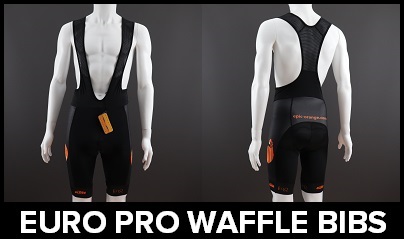 Custom Printed Euro Pro Cycle Bib Shorts