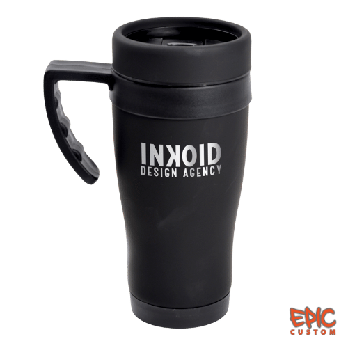Epic Noir Custom Branded Travel Mugs - Black