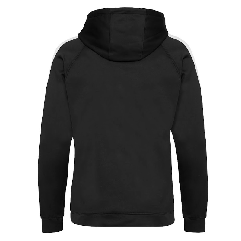 Custom Printed Sports Zoodies Jet Black-Arctic White