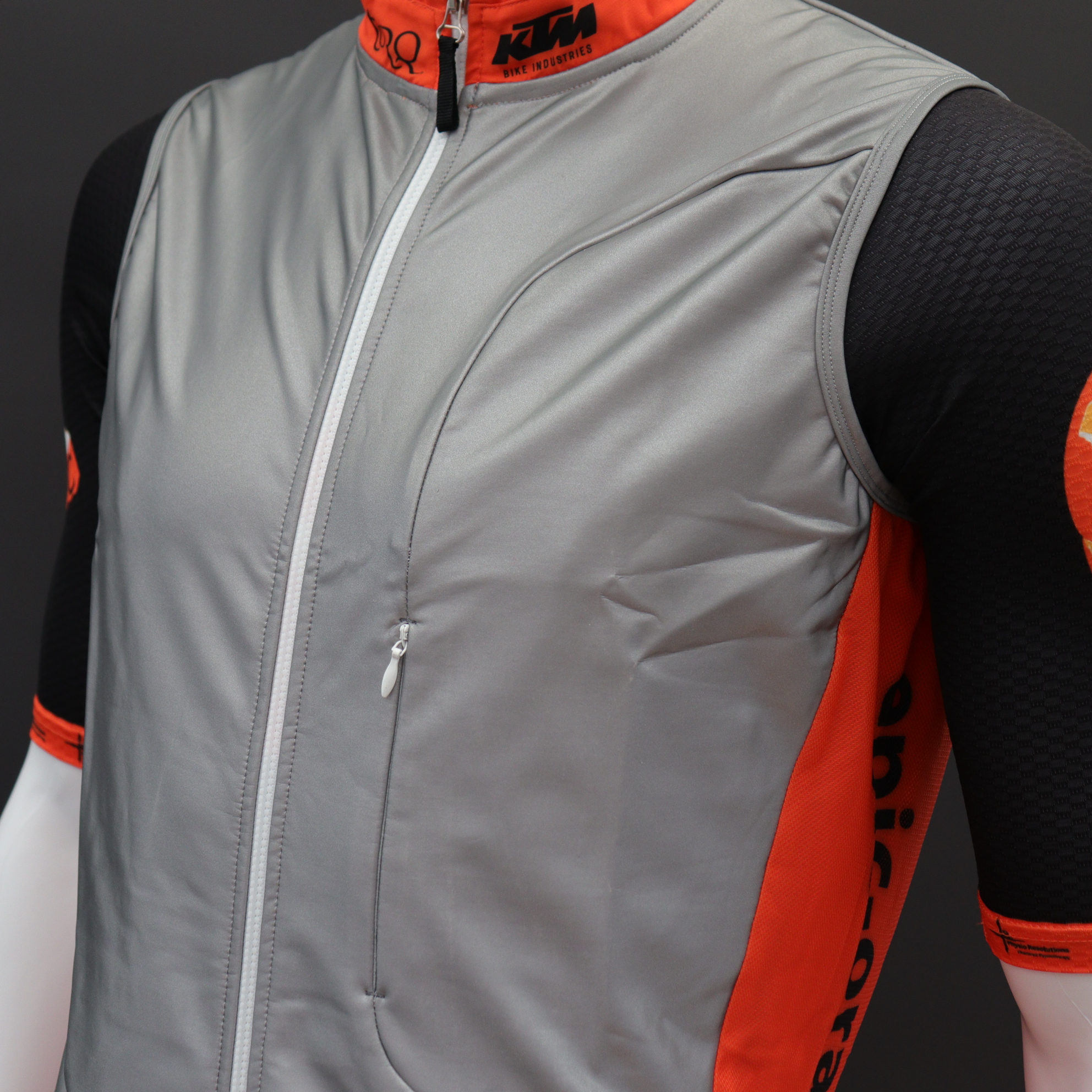 Reflective Cycle Gilets Zipped Chest Pocket