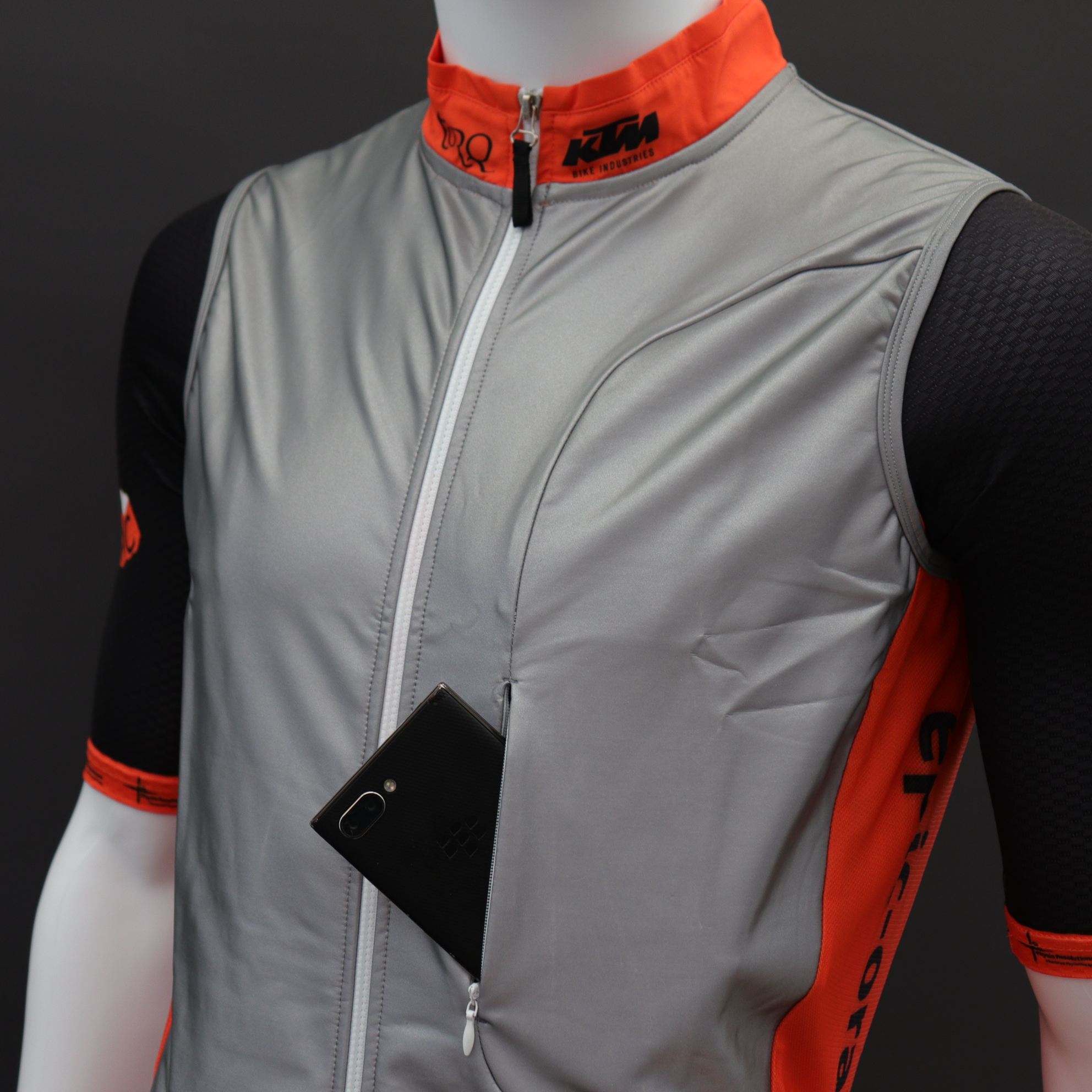 Reflective Cycle Gilets Zipped Chest Pocket