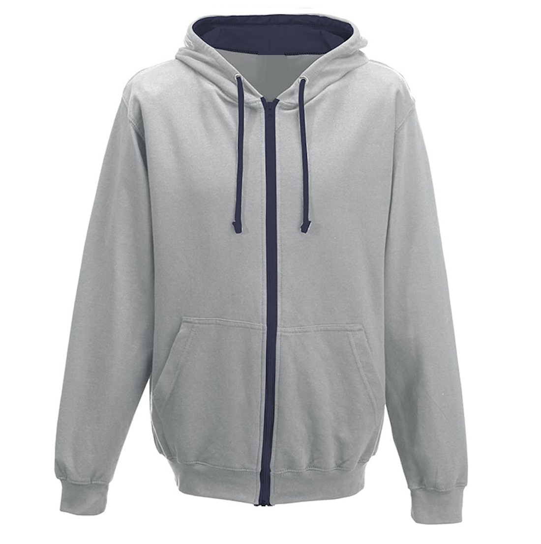 Printed Contrasting Zoodies Heather Grey/French Navy