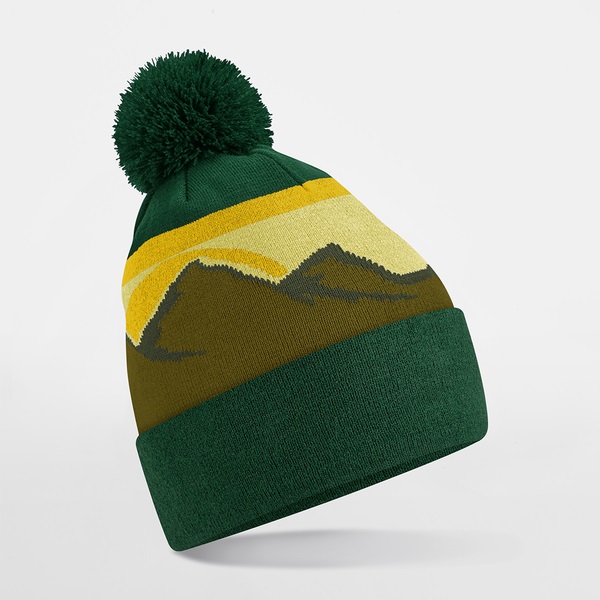 Mountain Peaks POM POM Pull-On Beanies - Alpine Peaks