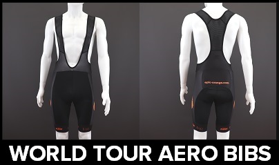Custom Printed World Tour Aero Pro Cycle Bib Shorts