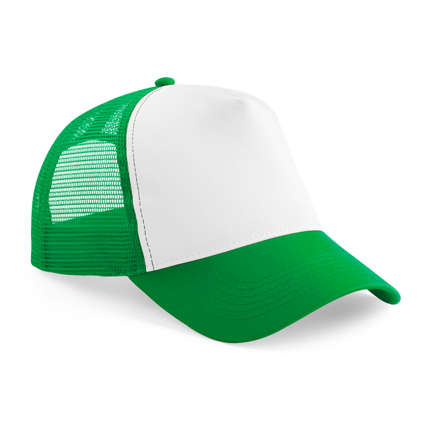 Custom Branded Trucker Caps Pure Green-White