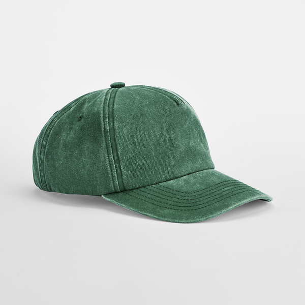 Custom Branded Relaxed 5 Panel Vintage Caps - Green