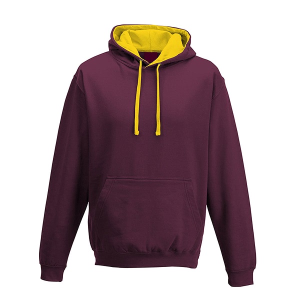 Branded Hoodies Burgundy/Gold