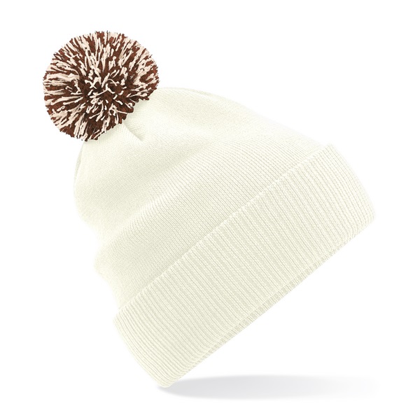 Custom Branded Snowstar Beanies White-Mocha