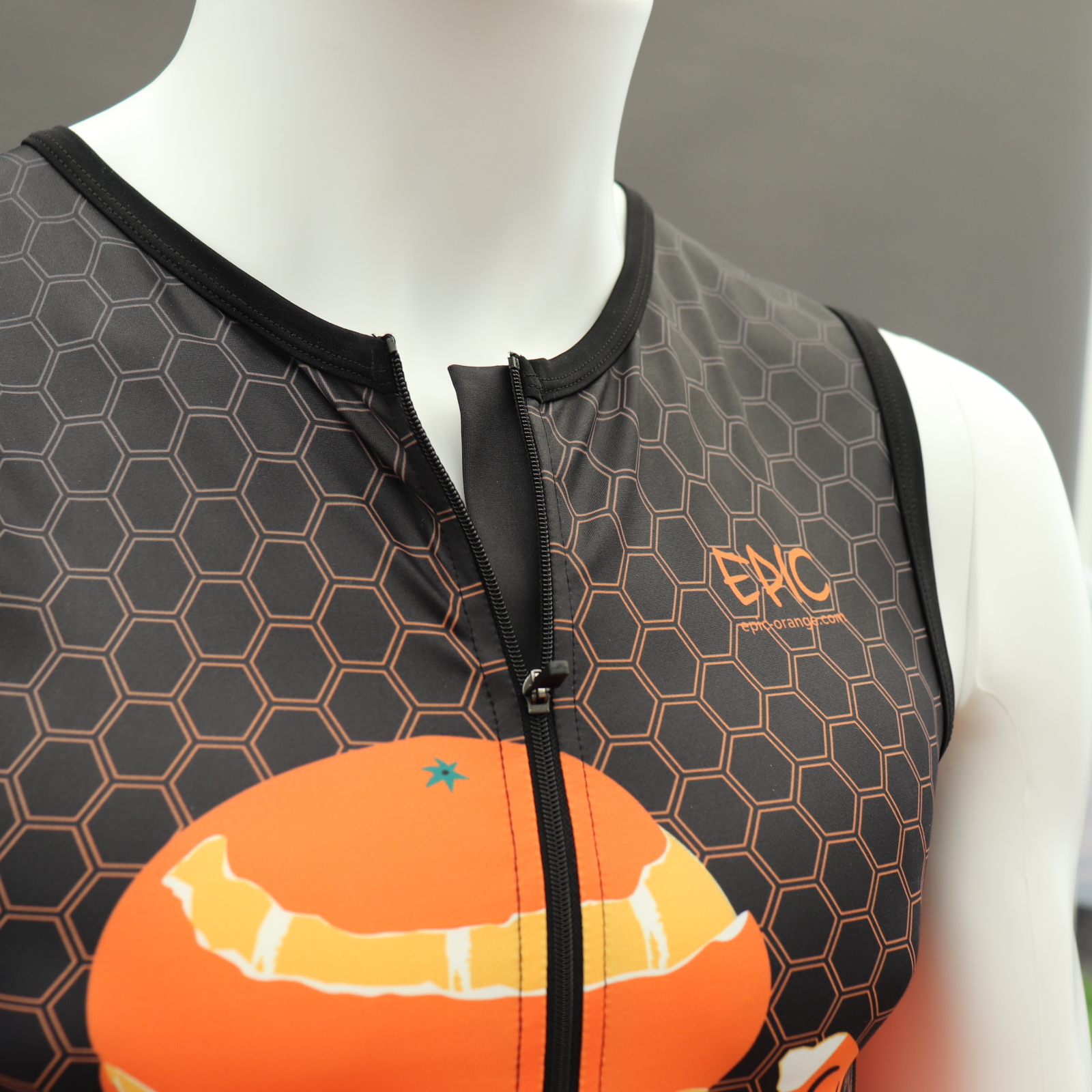 Endurance Tri Suit - Front Zip with comfort zip flap.