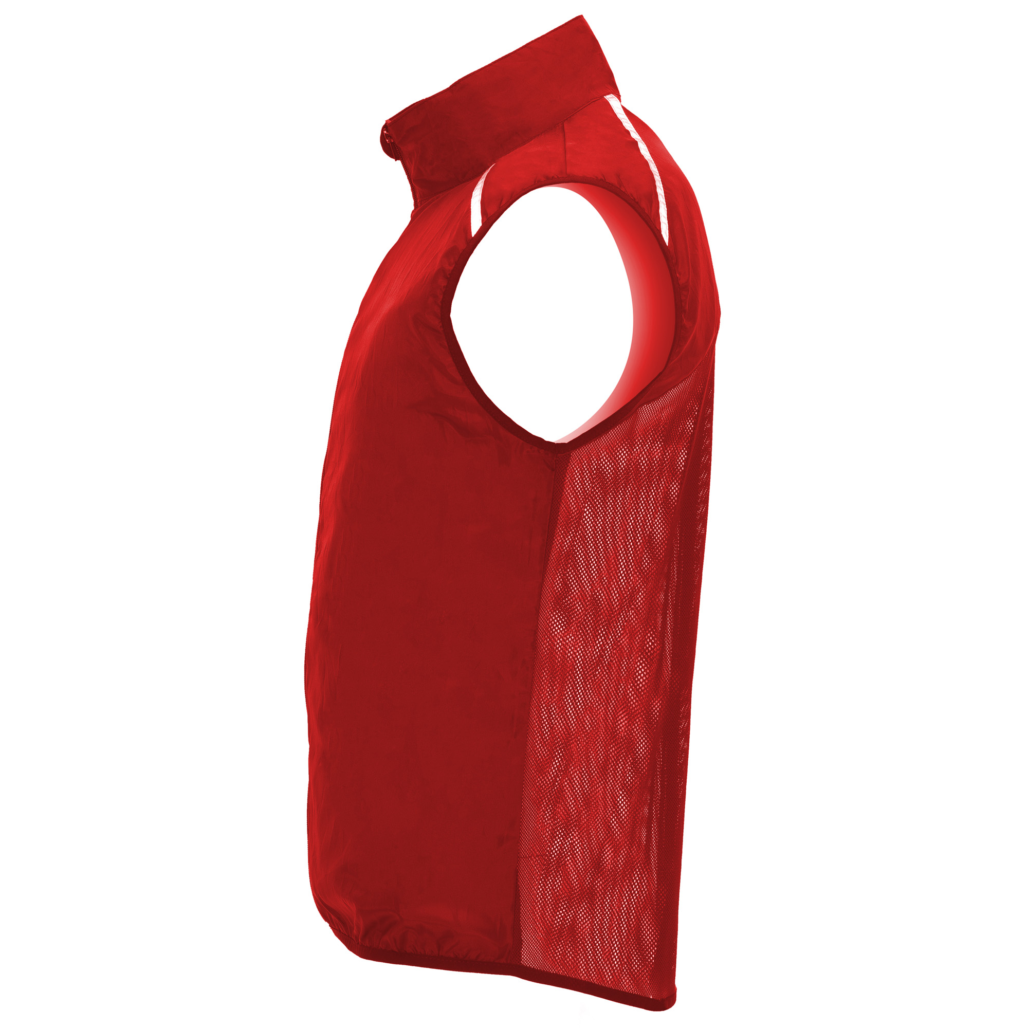 Custom Branded Hi-Viz Windproof Run Gilet Vests Royal Red