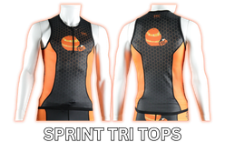 Epic Premium custom triathlon sprint top with lightweight breathable fabric for clubs, teams and race events.