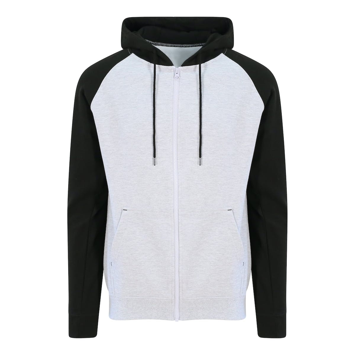 Branded Baseball Zoodies Heather Grey & Jet Black