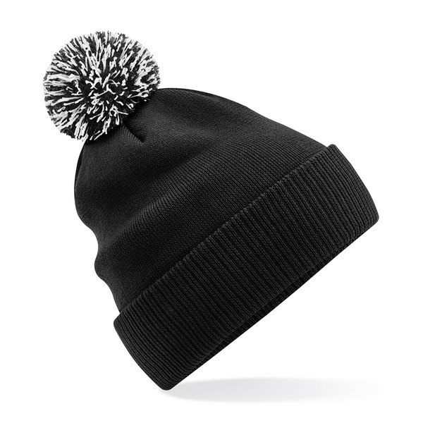 Custom Branded Snowstar Beanies - Black-White
