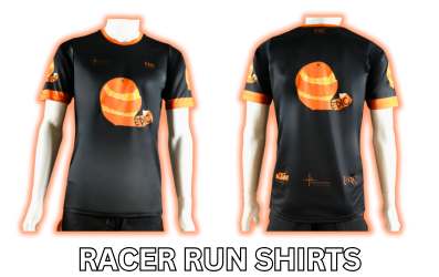 Custom Printed Racer Short Sleeved Run Shirts for Competitive Running