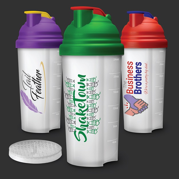 Custom Printed Protein Shaker Bottles. Custom Printed Shaker