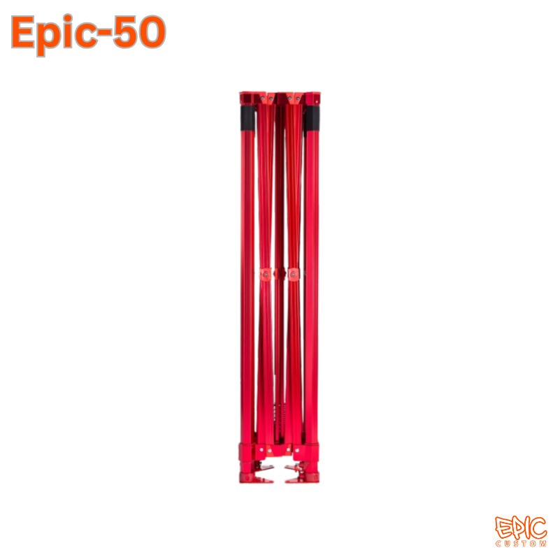 Epic 50 red anodised aluminium gazebo frame with 5 year warranty and fully replaceable parts