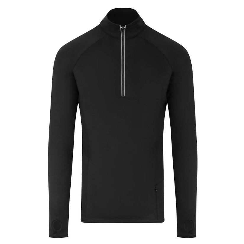 Custom Branded COOL Reflect FLEX Half-Zip Sweats Jet Black