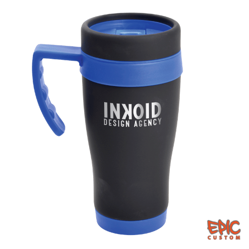 Epic Noir Custom Branded Travel Mugs - Blue