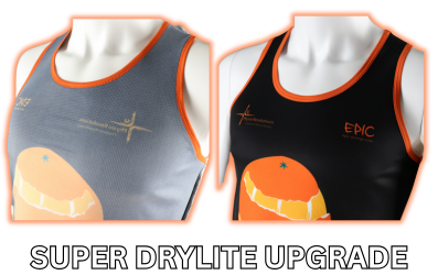 Super DryLite upgrade for custom printed running kit with improved lightweight fast-wicking performance.