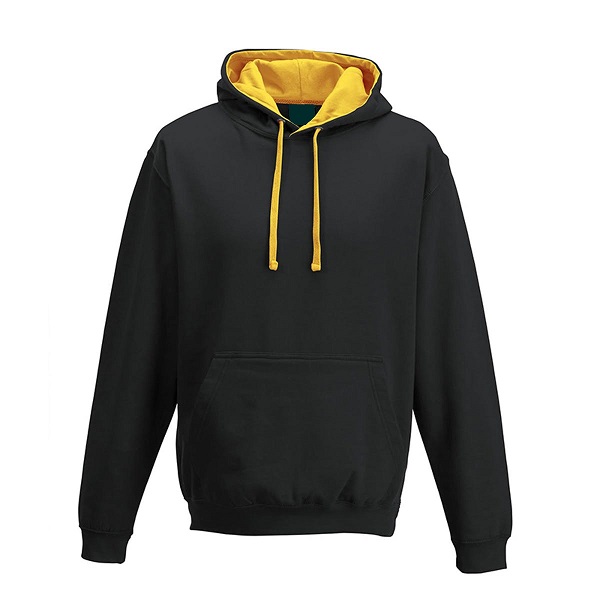 Custom Printed Hoodies Jet Black/Gold