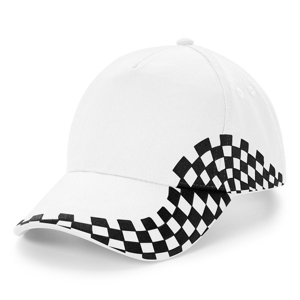 Custom Branded Grand Prix Caps White