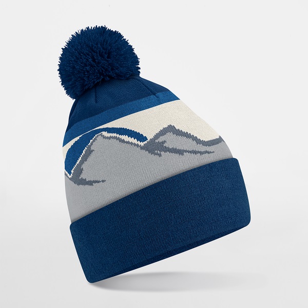 Mountain Peaks POM POM Pull-On Beanies - Rocky Peaks