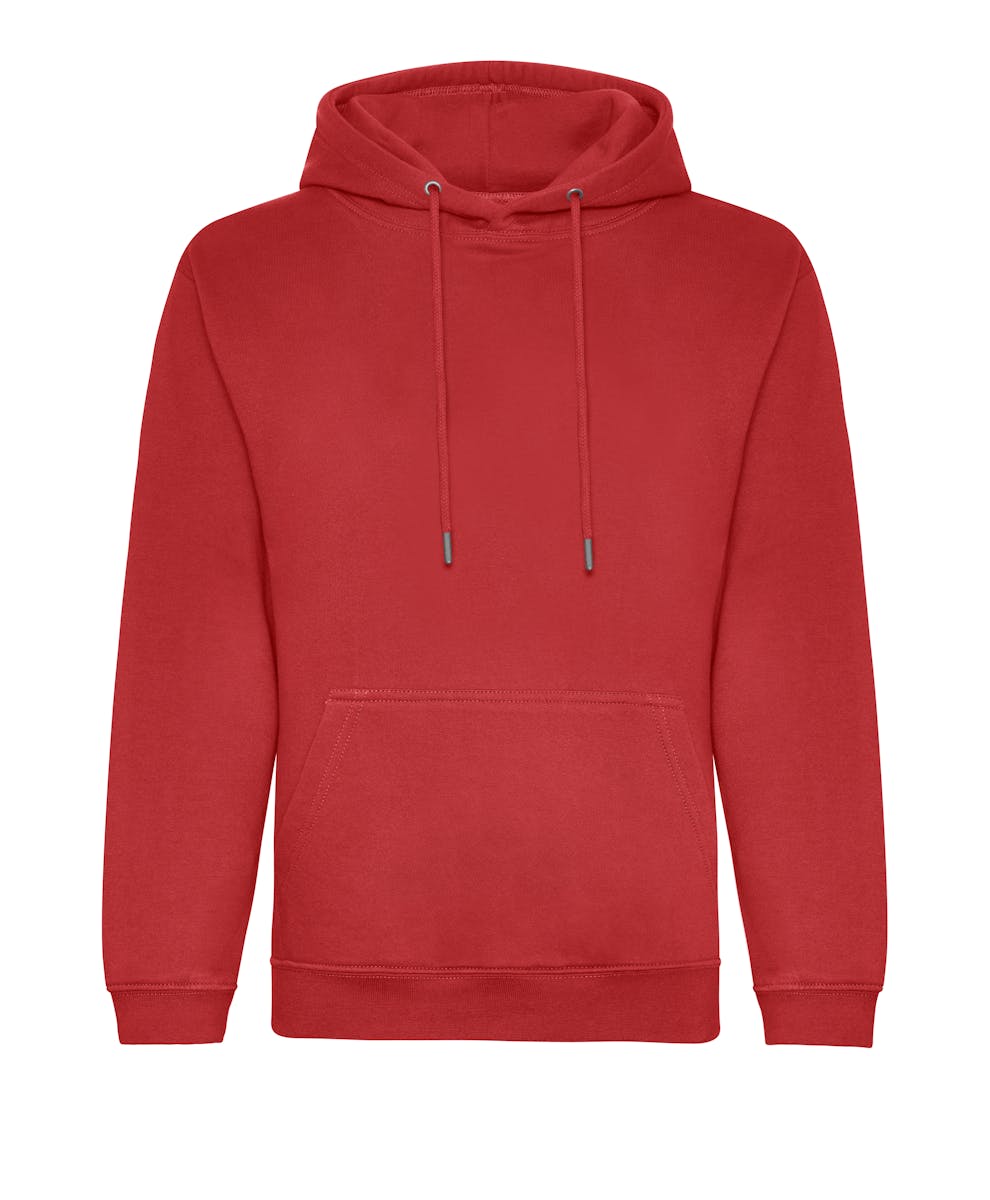 Fire Red Custom Printed Organic Hoodies