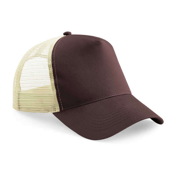 Custom Branded Trucker Caps Chocolate-Caramel