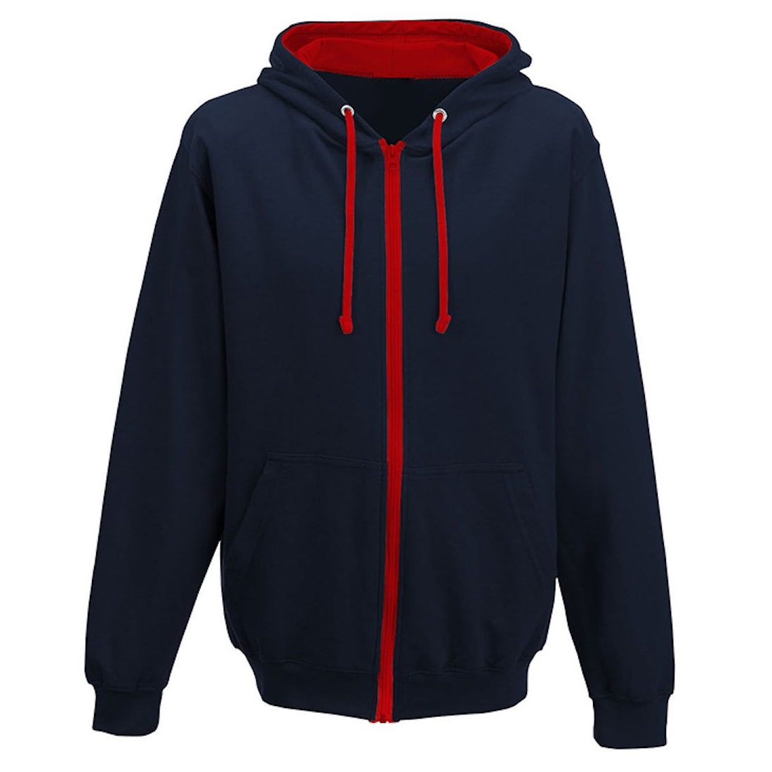 Branded Contrasting Zoodies New French Navy/Fire Red