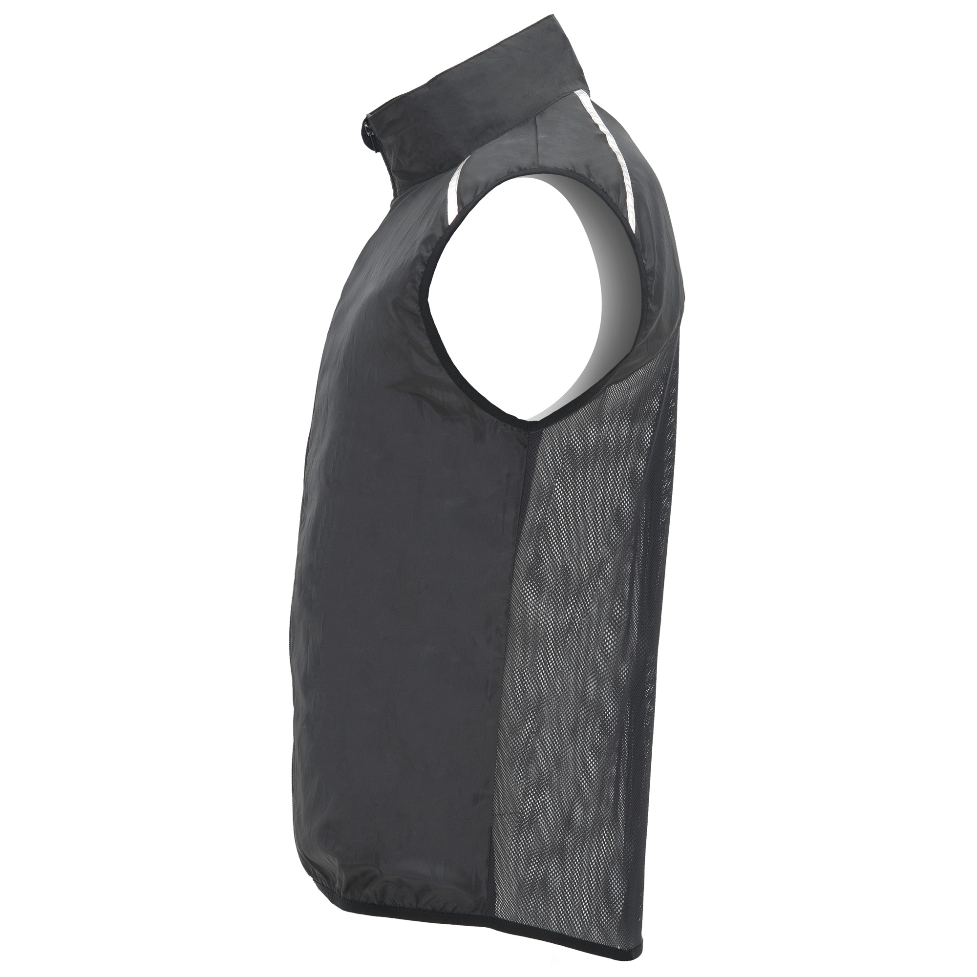 Custom Branded Hi-Viz Windproof Run Gilet Vests Black