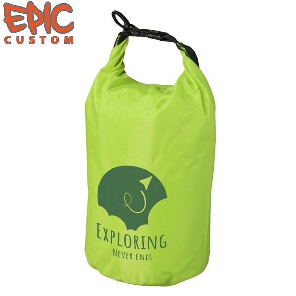 Custom Printed Waterproof Dry Bags 5 litre BRIGHT GREEN