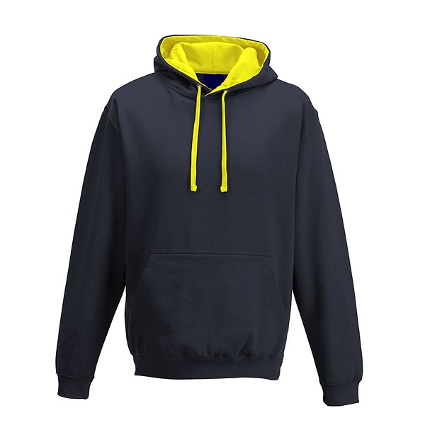 Custom Hoodies Oxford Navy/Sun Yellow