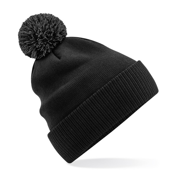 Custom Branded Snowstar Beanies - Black - Graphite Grey