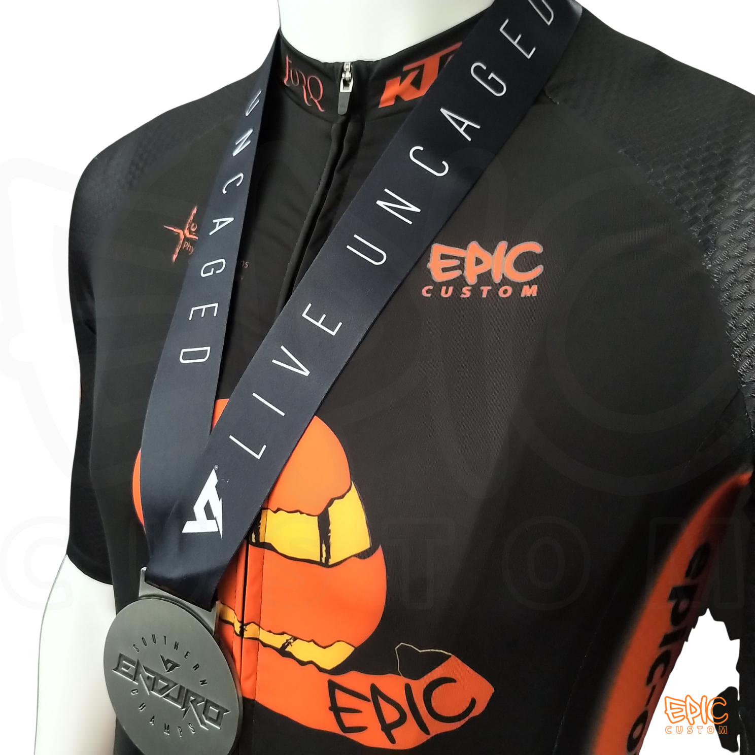 Side profile showing thickness and finish of custom sports medal production