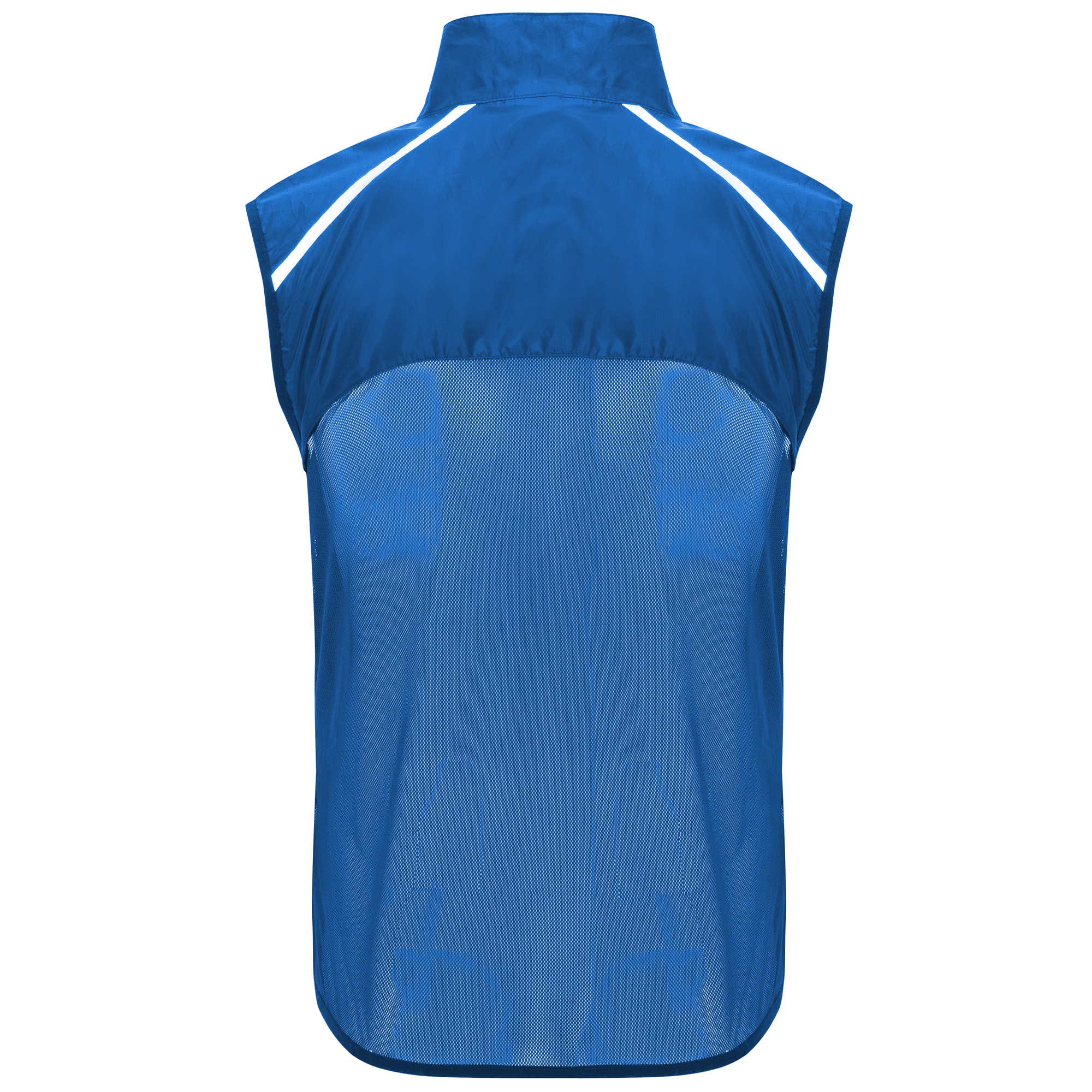 Custom Branded Hi-Viz Windproof Run Gilet Vests Blue